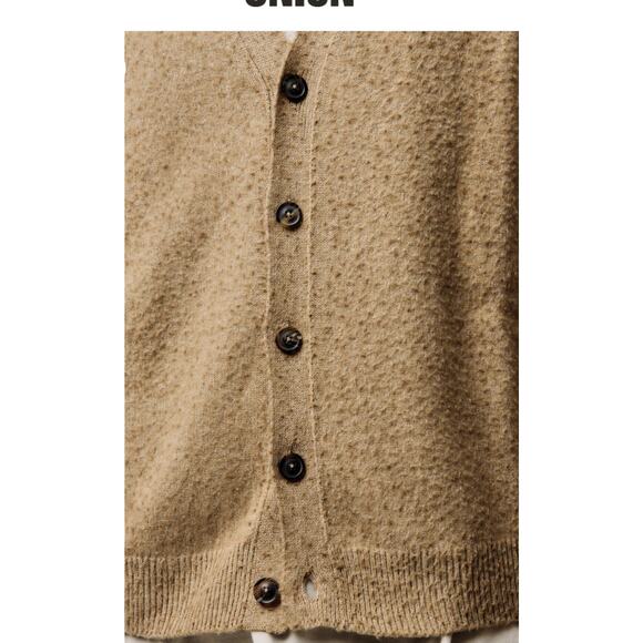 Maison Margiela Mens Wool-blend Cardigan in Walnut XS - Picture 2 of 8